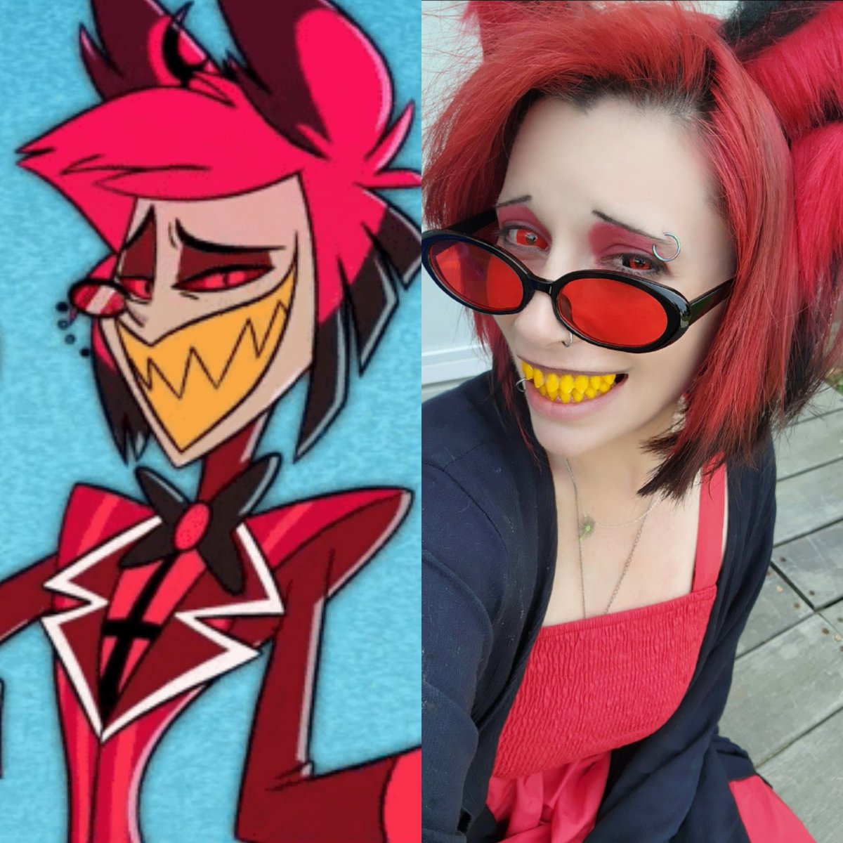 radios_not_dead's tweet photo. When you waste one of your best #Alastor faces out of full cosplay 😭

#hazbinhotel #hazbinhotelcosplay #hazbinhotelalastor #theradiodemon #alastorcosplay #alastorcosplayer #cosplay #femalealastor #alastorgenderbend https://t.co/WwmM5d0L4H