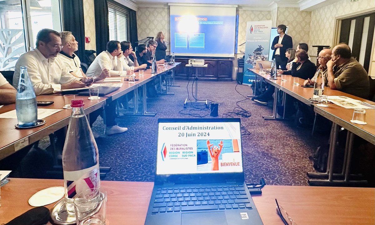 PierreRomero06's tweet photo. Conseil d’administration conjoint SUDPACA et CORSE en présence des équipes ⁦@mudetaf⁩ et ⁦@FDJ⁩ pour débattre et aborder les projets d’avenir pour la profession horizons 2030 🤛👊 https://t.co/4nxu492993