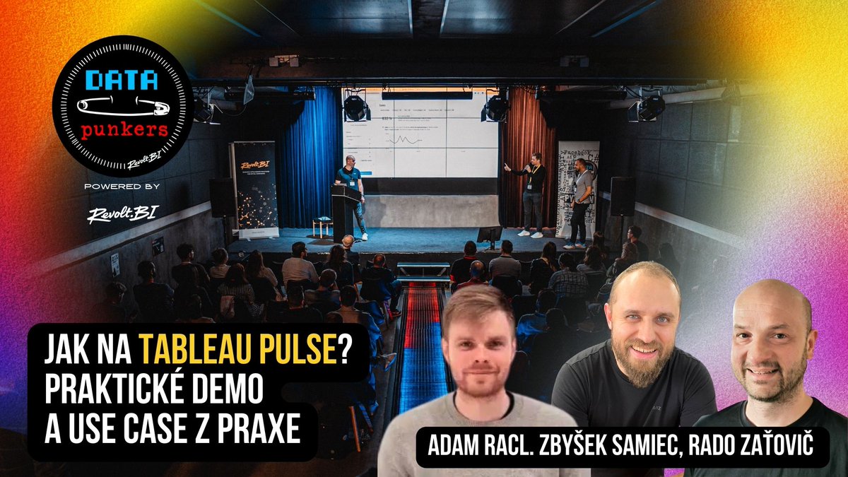 Nemohli jste s nami být naposledních #DataPunkers? Nevadí!
📽️Pusťte si přednášku o #TableauPulse online na youtu.be/Ts5KWd7rl6s