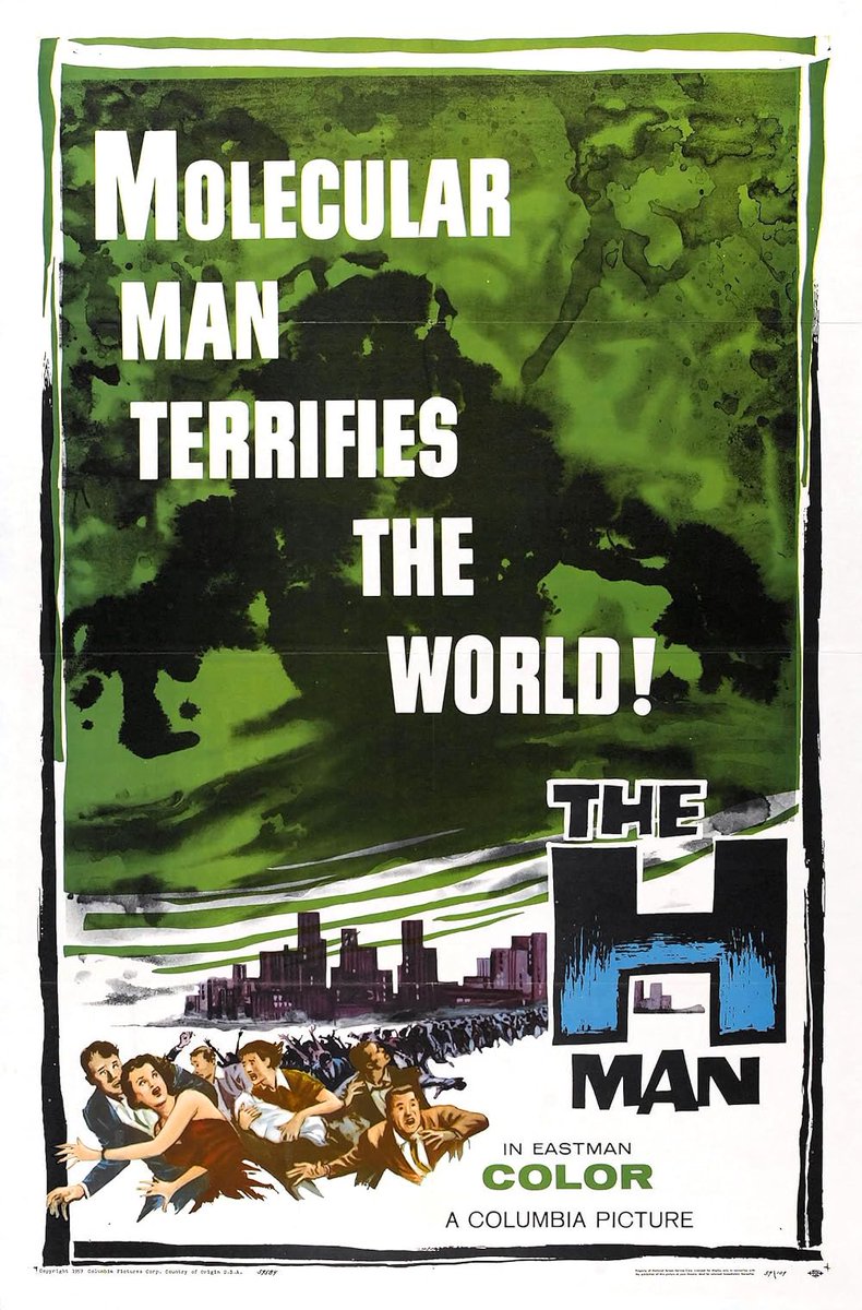 aangelsala's tweet photo. Grindhouse Nights: El Japón de posguerra angustiado por el peligro nuclear con una Joya como The H Man, de Ishiro Honda, mezcla de noir y sf con fondo de club nocturno + The Last War o la IIIWW según la Toho y fx de Tsuburaya. https://t.co/vcoF2xbP0G