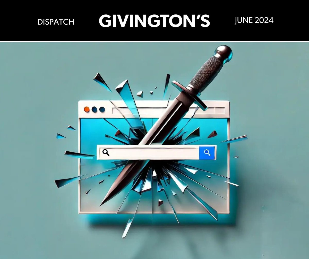 Givingtons's tweet image. SEO is dying…at least, the way we’ve been doing it.

In this month’s @Givingtons Dispatch: what your brand needs to do to stay ahead of the SEO-AI curve.

➡️ mailchi.mp/givingtons/dis…