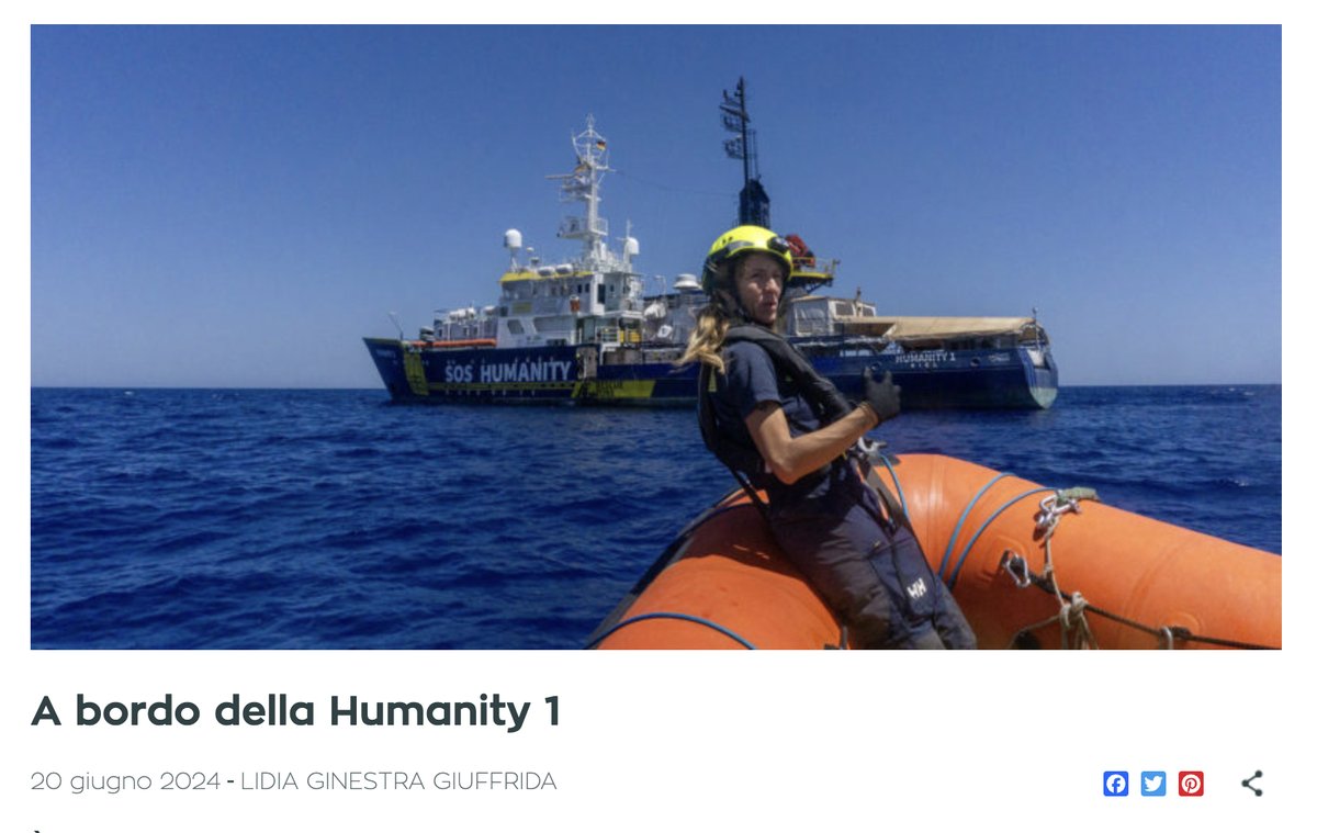 20 giugno, giornata mondiale del rifugiato. Oggi parte anche il primo di una serie di articoli sulla tredicesima missione della Humanity 1. Ce la racconta Lidia Ginestra Giuffrida, a bordo della Ong.

👉 openmigration.org/analisi/a-bord…