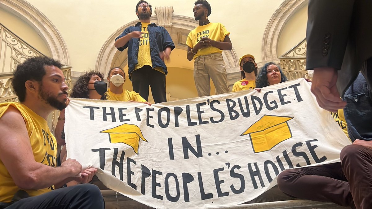Mayor Adams is trying to destroy services that NY working families depend on. His austerity ✂️s would lead to more struggling parents &amp; kids and more homelessness in our streets—all while the rich get richer and the Mayor’s family &amp; donor friends profit. We can’t let him succeed