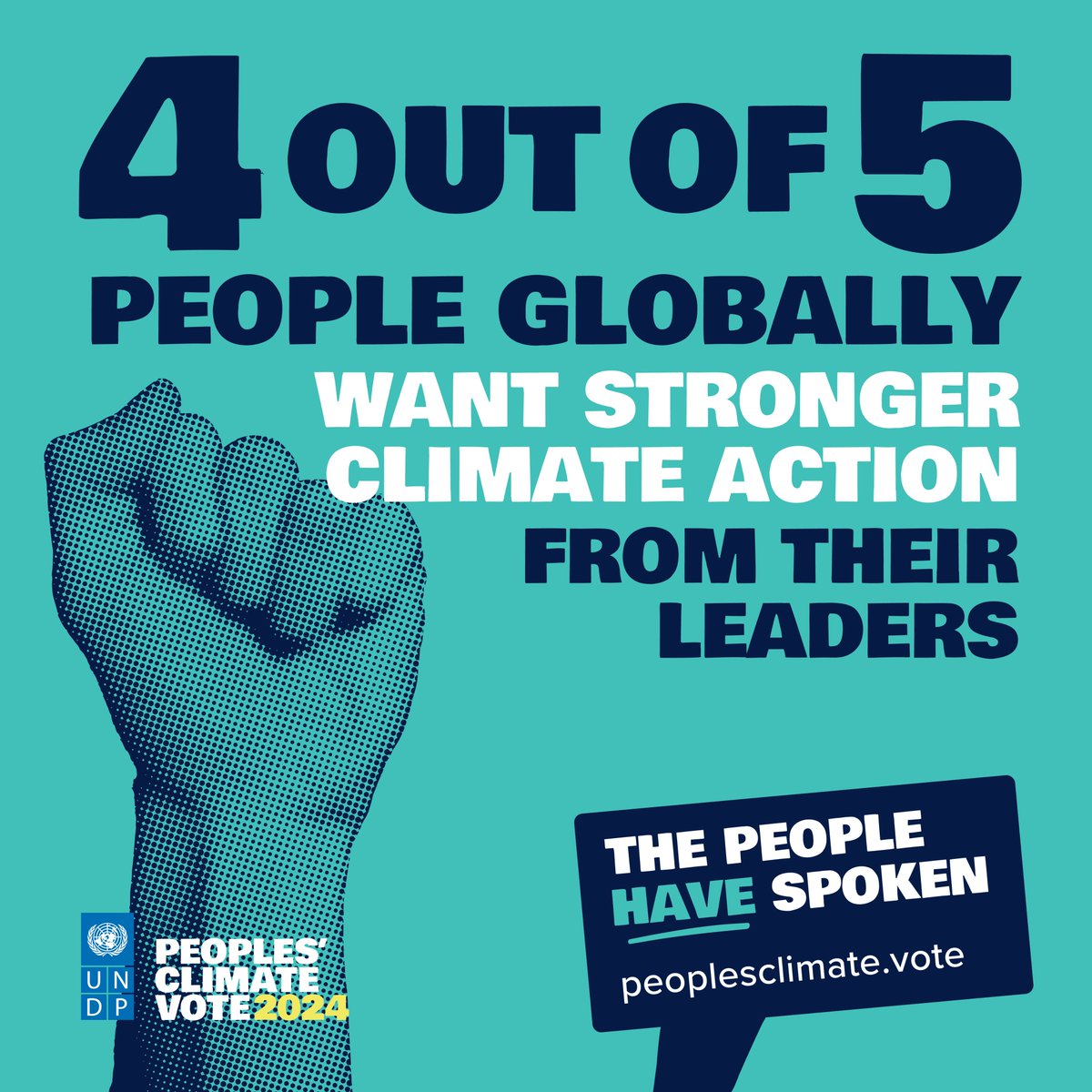 📣 Our #PeoplesClimateVote 2024 results are live! The world’s largest standalone public opinion survey on #ClimateChange.

The results are clear. People want more #ClimateAction, and they want it now.

Explore a world of views on the climate crisis: go.undp.org/Z9h