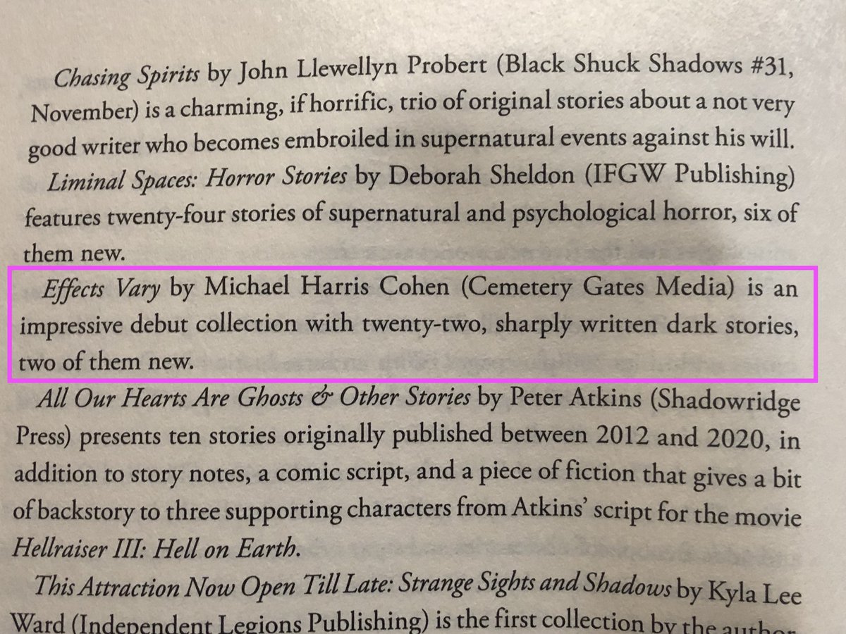 A belated B-day present: Datlow's Best Horror of The Year V. 15 for 2022 with EV's nice mention in her summation. It's not my debut but I'll gladly take it 😍
Available from <a href="/CemeteryGatesM/">Cemetery Gates Media</a>