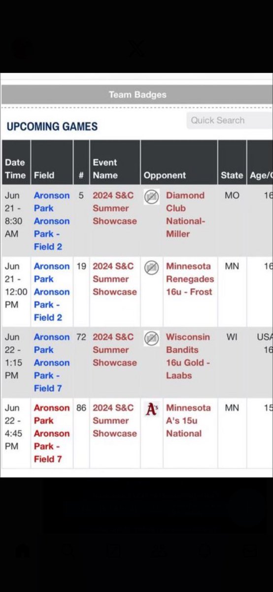 Here is my schedule for this weekend at the S&amp;C Summer Showcase! Can’t wait!! 
<a href="/Velo_Softball/">Velocity Softball</a> <a href="/Velocity_GB/">Velocity Performance Training</a>