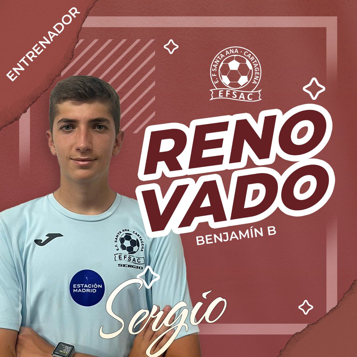 //BENJAMIN SEGUNDA//

Sergio sigue un año más con nosotros y este año llevará el Benjamín de Segunda Federado!!! ⚽️⚔️🔴
Más info: instagram.com/p/C8cdJxTsptG/…