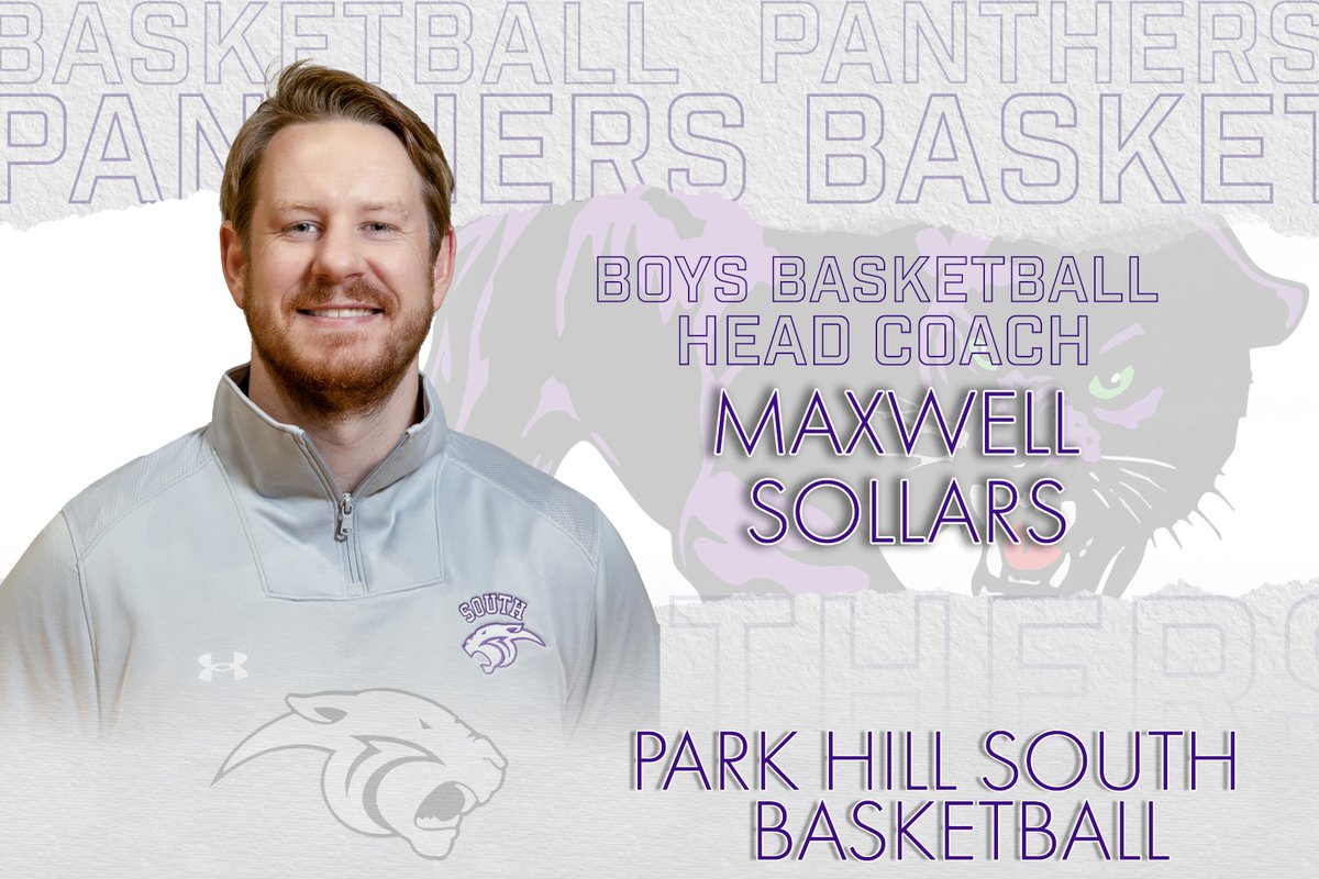 Park Hill South H.S. (@parkhillsouthhs) on Twitter photo We are proud to announce Coach Maxwell Sollars as the next head coach of our boys basketball program!
Coach Sollars will host a meet and greet for basketball families tonight at 6:00 p.m. in the commons.
Help us welcome Coach to the Panther family! We are proud to announce Coach Maxwell Sollars as the next head coach of our boys basketball program!
Coach Sollars will host a meet and greet for basketball families tonight at 6:00 p.m. in the commons.
Help us welcome Coach to the Panther family!