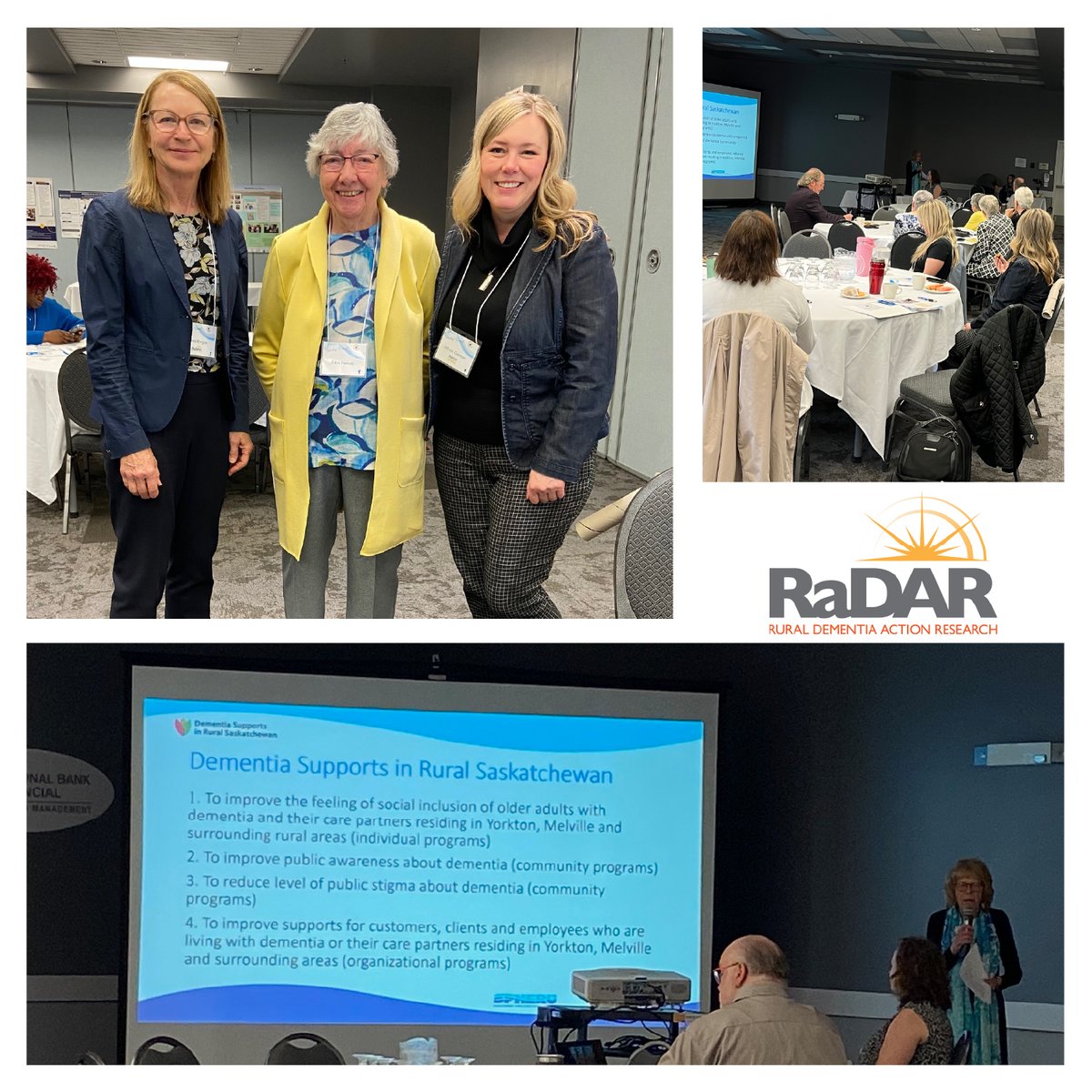 RaDAR team members Debra Morgan, Julie Kosentiuk, and Allison Cammer left Saskatoon early this morning to join collaborators in Yorkton today for the <a href="/RuralDementiaSK/">Dementia Supports in Rural Saskatchewan</a> project windup! ruraldementiask.ca/event/dementia… <a href="/SPHERUsask/">SPHERU</a> <a href="/USaskCCRAH/">Canadian Centre for Rural and Agricultural Health</a> <a href="/USaskHealthSc/">USask Health Sciences</a>