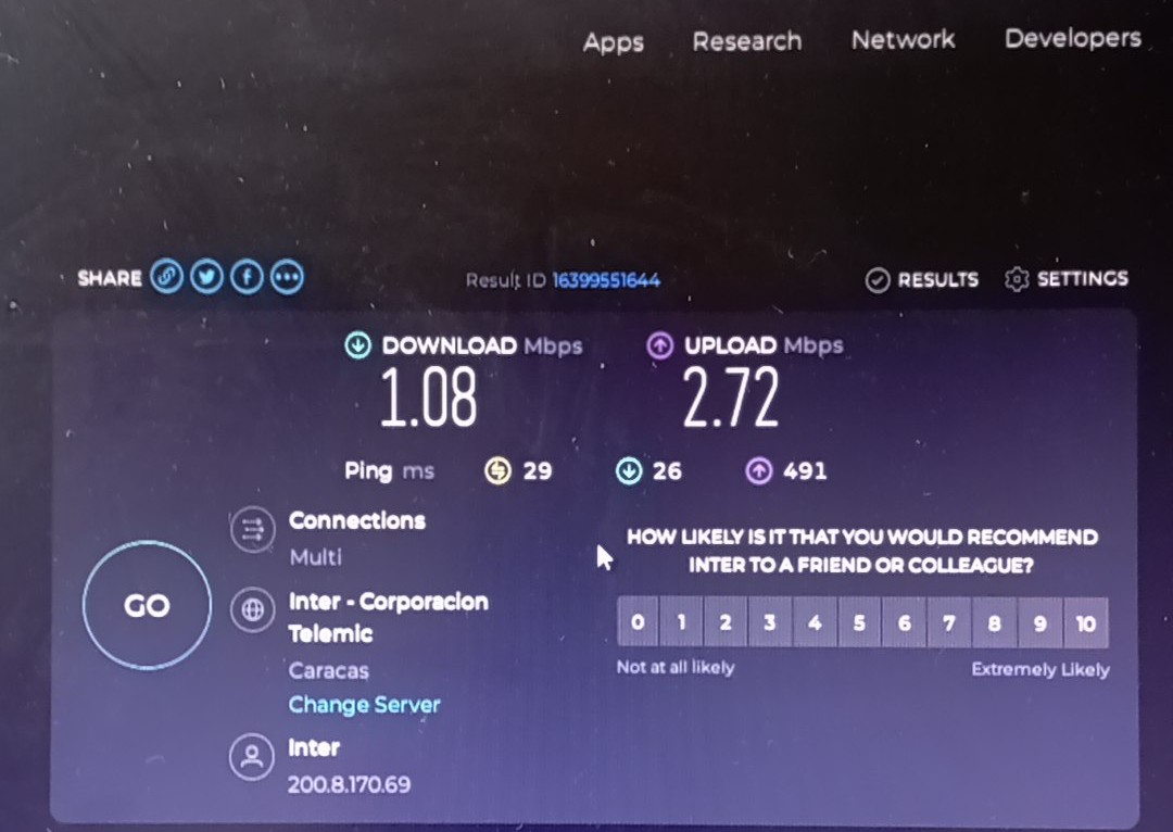 acido100x100's tweet image. Más evidencias de la situación que tenemos en la Urb. Montecristo, Caracas desde ayer a las 12pm  SIN INTERNET y hoy casi lo mismo aquí la evidencia 2500117302 

Señores @Conatel @sundde_ve TOMEN acciones contra esta empresa

#NOmeINTEResa #InterCliente #InterCable