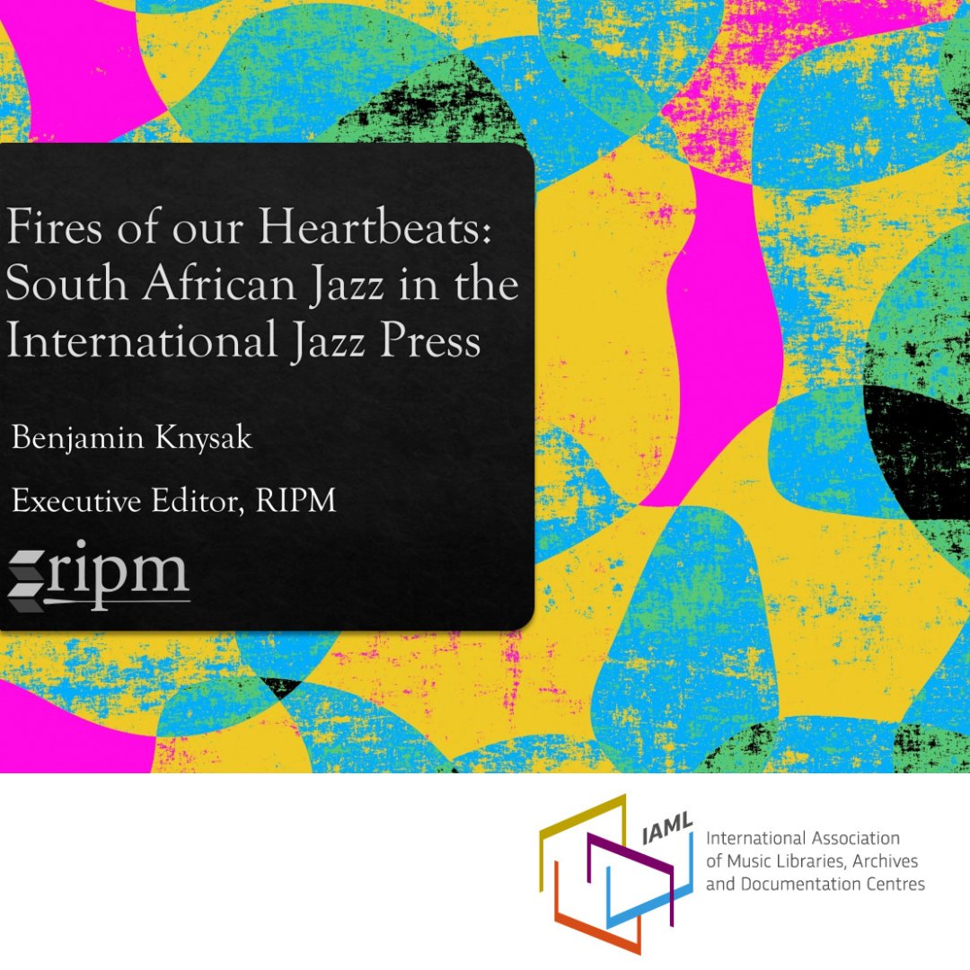 We invite all attending the 2024 IAML Congress in Stellenbosch to the RIPM general session on Thursday, June 27th at 11am. #iaml2024