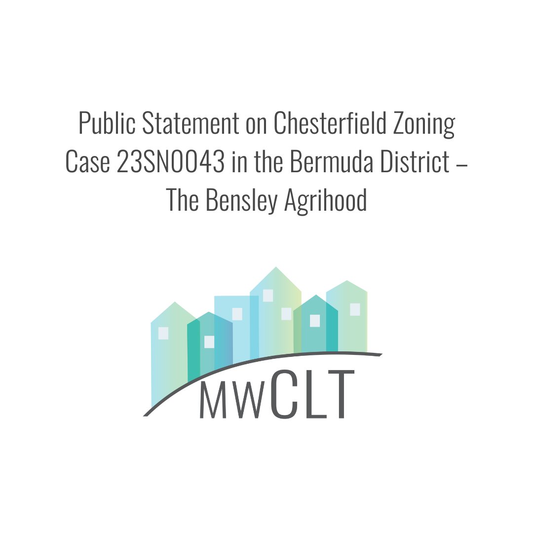 Please see our website for a public statement on the Bensley Agrihood rezoning case. maggiewalkerclt.org/2024-06-bensle…