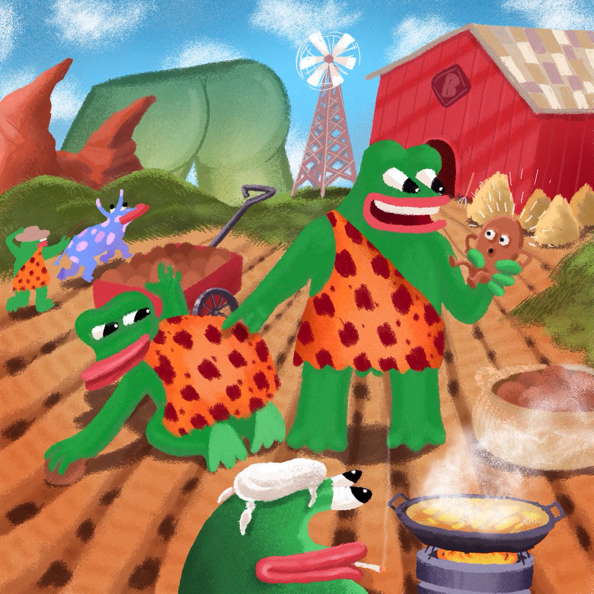 Borpa x <a href="/stakeland/">Stakeland</a> Day1.

I used to pray for times like this. Planting the seeds of success to finally harvest a genuine Potatoz. This is a big milestone in writing memecoin history. Wait a minute...

Borpatrick! No! It's not a potato, it's a POTATOZ! Don't eat it!