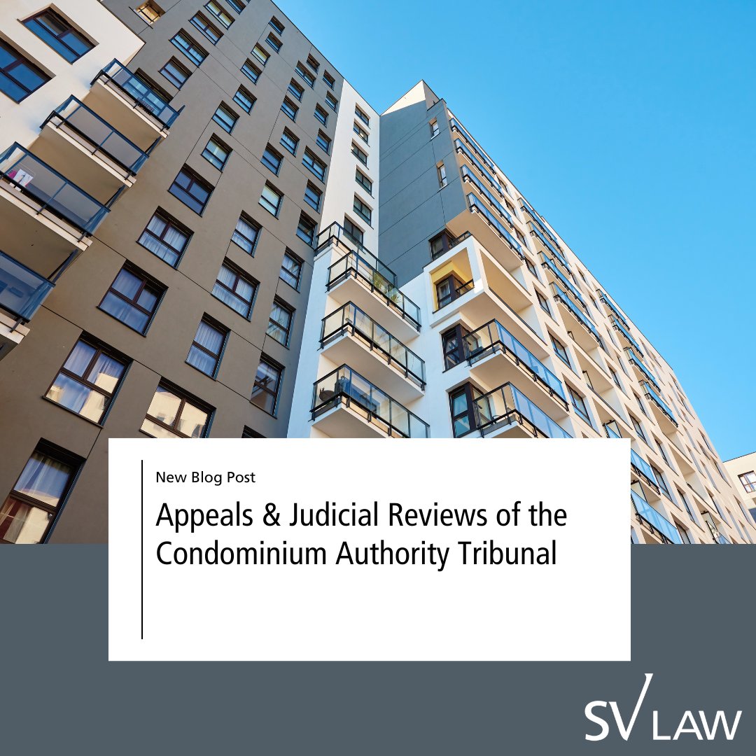 The Condominium Authority Tribunal (the “CAT”) has exclusive jurisdiction to adjudicate various forms of disputes arising in condominium communities. The CAT’s jurisdiction will likely only continue to grow. 

Read our latest blog ➡️shorturl.at/j56zN