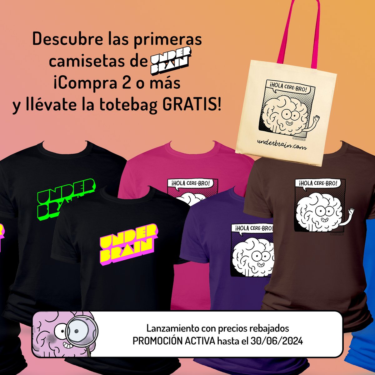 ¡Lanzamos promoción para que este #verano luzcas SUPER! 

⚡ Preventa ¡con descuento! y elige talla y colores a tu gusto. Después la disponibilidad será limitada.

Además, si compras 2 o más, te llevas de regalo nuestra nueva TOTEBAG ✨

underbrain.com/bookstore/e/un…