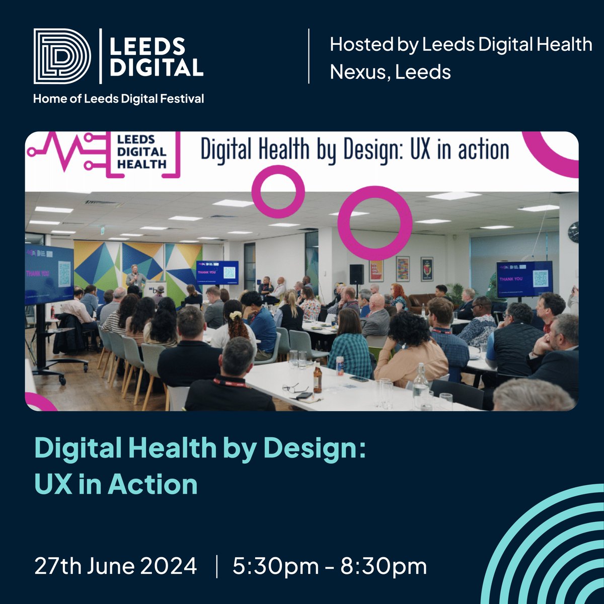 Leeds Digital (@leedsdigifest) on Twitter photo 🩺 Digital Health by Design UX in Action 🗓️ 27th June, 5:30pm - 8:30pm
📍 <a href="/nexusunileeds/">Nexus Leeds</a>
Hosted by Leeds Digital Health ➡️ leedsdigital.org/events/digital… 🩺 Digital Health by Design UX in Action 🗓️ 27th June, 5:30pm - 8:30pm
📍 <a href="/nexusunileeds/">Nexus Leeds</a>
Hosted by Leeds Digital Health ➡️ leedsdigital.org/events/digital…