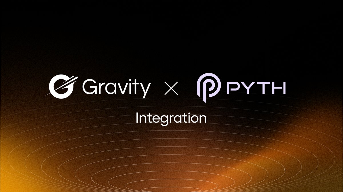 Gravity (@gravitychain) on Twitter photo We’ll be integrating the largest pull oracle network, <a href="/PythNetwork/">Pyth Network 🔮</a> on Gravity 🌀
Our joined forces will support the largest first-party oracle network for publishing financial market data on-chain. We’ll be integrating the largest pull oracle network, <a href="/PythNetwork/">Pyth Network 🔮</a> on Gravity 🌀
Our joined forces will support the largest first-party oracle network for publishing financial market data on-chain.