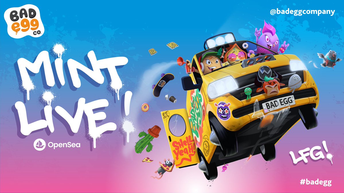 Bad Eggs are on the LOOSE! 🥚 

Minting now on @OpenSea

opensea.io/collection/bad…