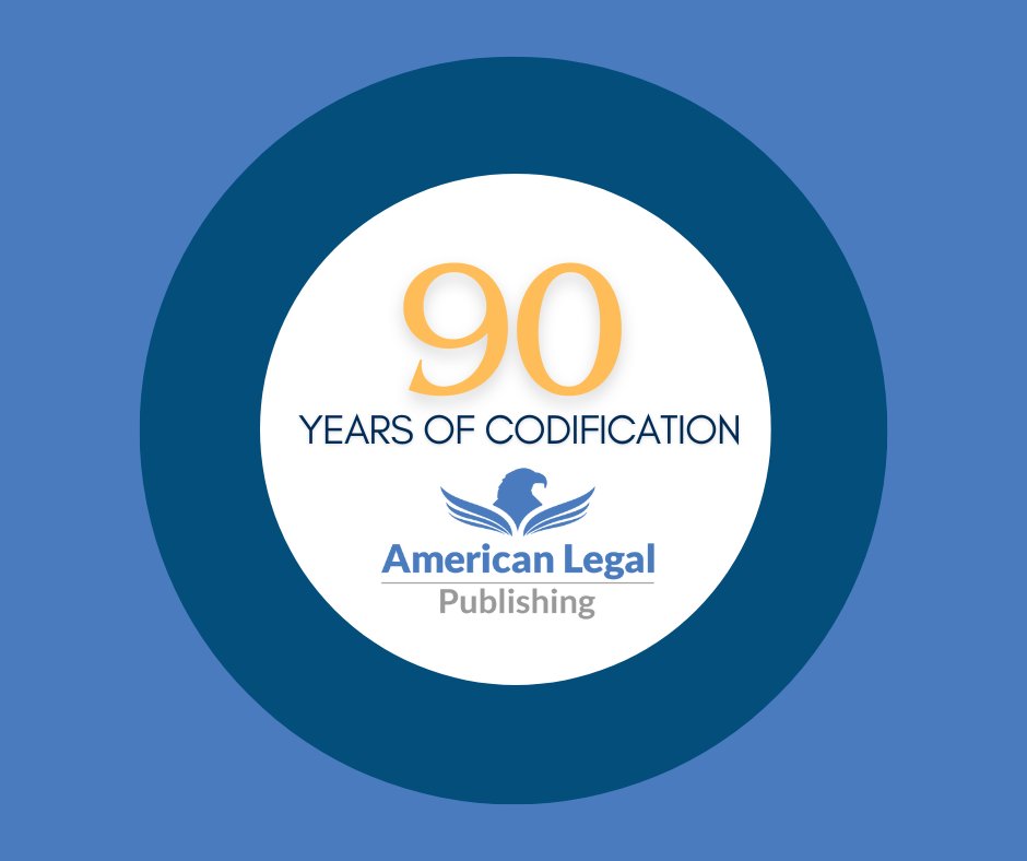 amlegalcodes's tweet image. American Legal Publishing began as the codification division of the Anderson Publishing Company of Cincinnati in 1934. This year marks our 90th year of serving local governments through #codification.