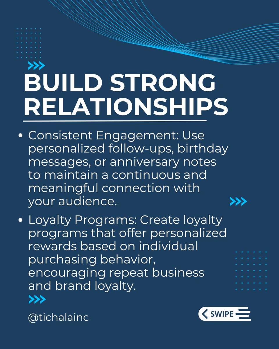 tichalainc's tweet image. Stay ahead in business by adopting personalization strategies that make your customers feel valued and understood. #BusinessSuccess #PersonalizationTips #trending
