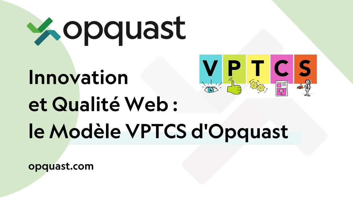opquast's tweet image. Découvrez le modèle #VPTCS d&apos;#Opquast, une approche unique pour l&apos;#AssuranceQualiteweb depuis 2001. Optimisez l&apos;expérience utilisateur de votre site avec nous ! 👉 opquast.com/rendre-le-web-…