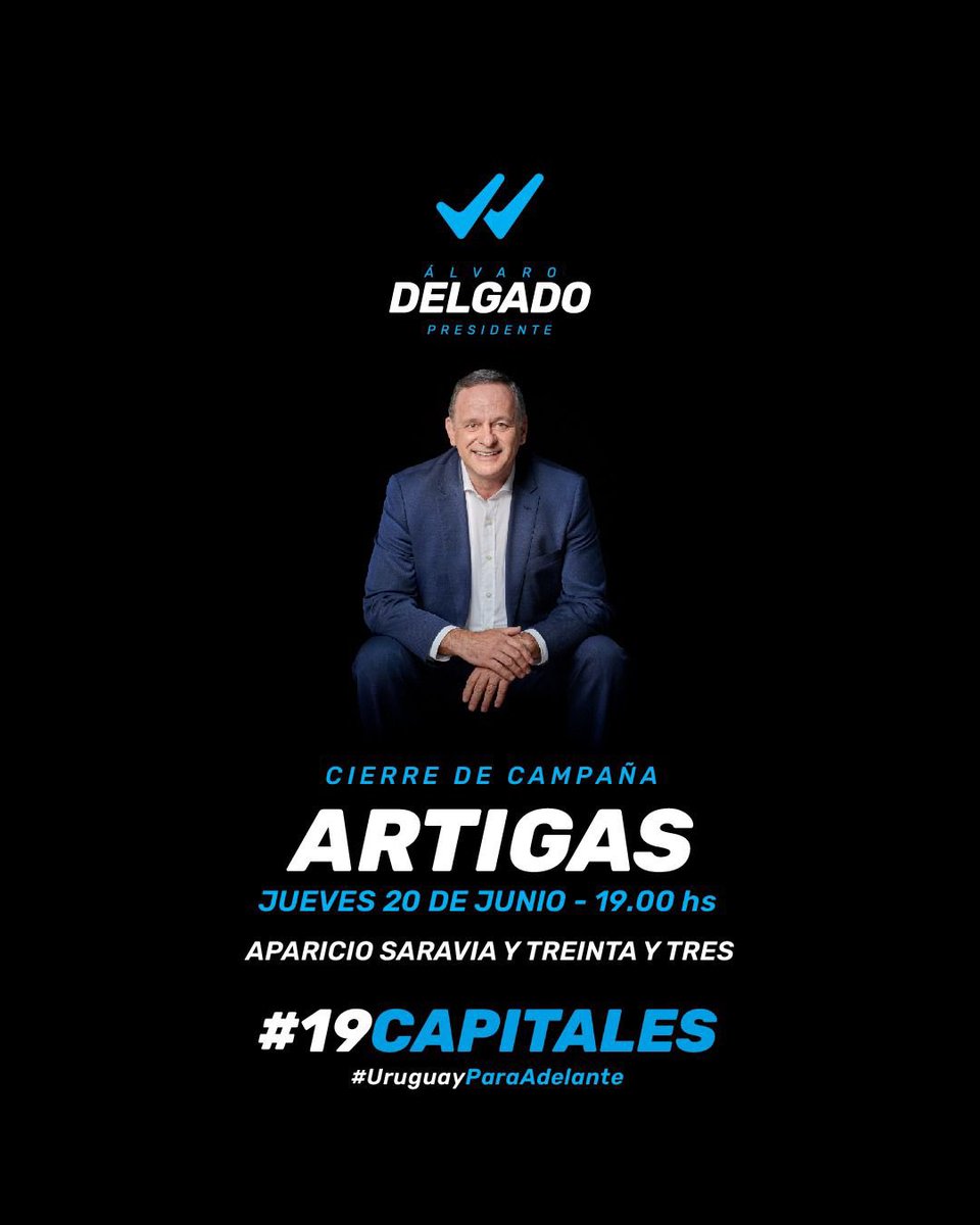 uyparaadelante's tweet photo. ¡Hoy cerramos en Artigas con toda la alegría! Los esperamos para hablar de la importancia de seguir transformando el país. #SigamosCambiando🇺🇾 https://t.co/wDA8hBvubt