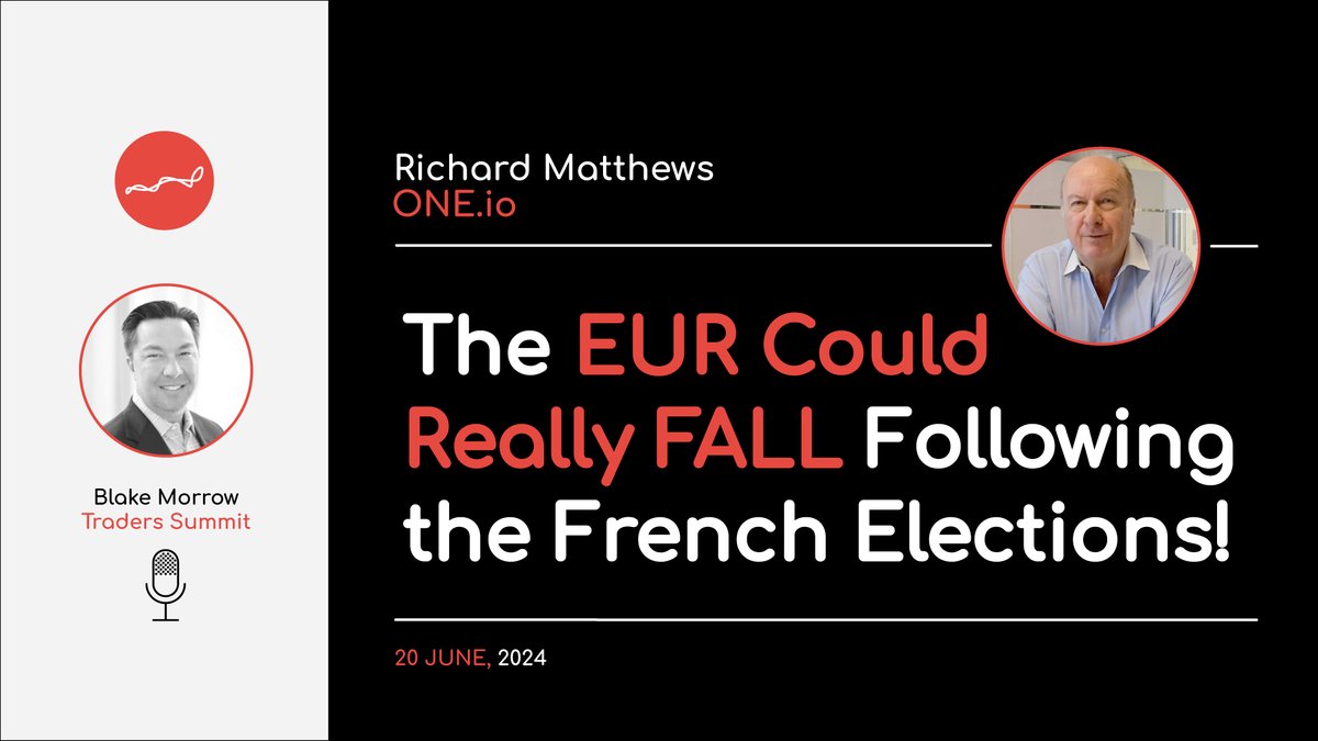 Traders_Summit's tweet photo. "The EUR Could Really FALL Following the French Elections!"

New interview with @dickiematthews5 Richard Matthews of https://t.co/3xDAjulVgJ. 

Link here: https://t.co/iPMXf1bd1f

#Markets #Analysis #Trading #EUR #France #Elections #OneIO #TradersSummit https://t.co/cslcZvaNus