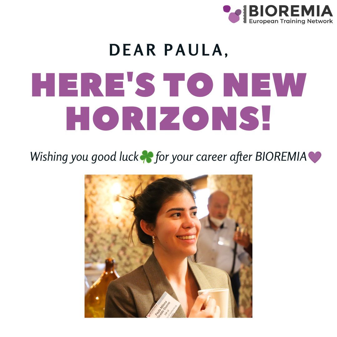 BIOREMIA ETN (@bioremia2) on Twitter photo Dear Paula, your positive energy lit up all our meetings. Saying goodbye is hard, but we know you'll spread your sunshine wherever you go. ☀️
<a href="/MSCActions/">Marie Skłodowska-Curie Actions</a> <a href="/REA_research/">European Research Executive Agency</a> <a href="/HorizonEU/">Horizon Europe 🇪🇺</a> #phdlife #PhD #bioremia #ITN #farewell #Goodluck Dear Paula, your positive energy lit up all our meetings. Saying goodbye is hard, but we know you'll spread your sunshine wherever you go. ☀️
<a href="/MSCActions/">Marie Skłodowska-Curie Actions</a> <a href="/REA_research/">European Research Executive Agency</a> <a href="/HorizonEU/">Horizon Europe 🇪🇺</a> #phdlife #PhD #bioremia #ITN #farewell #Goodluck