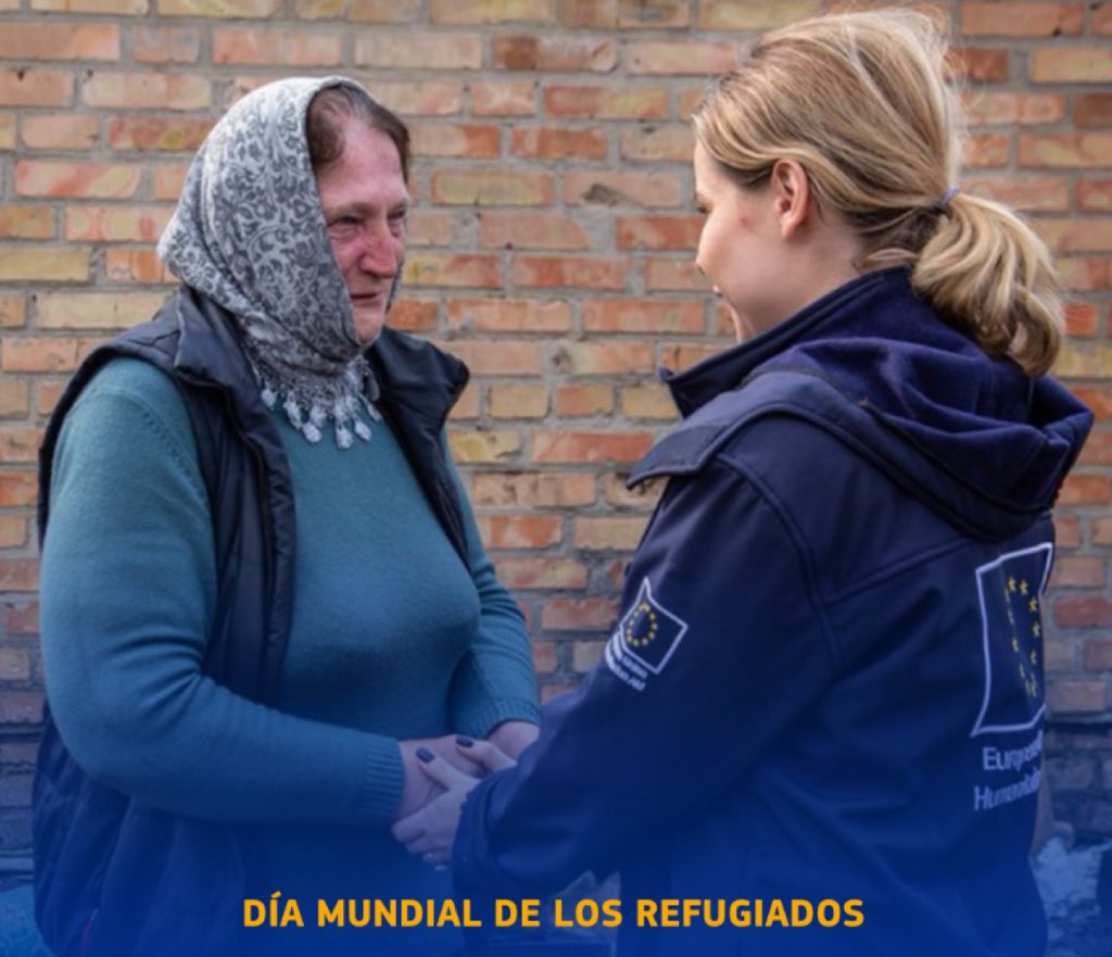 En la actualidad, más de 120 millones de personas sufren desplazamiento forzoso en todo el mundo.

En el #DíaMundialDeLasPersonasRefugiadas,  reafirmamos el compromiso inquebrantable de la UE de ser uno de los principales donantes mundiales de ayuda a refugiados a escala mundial.