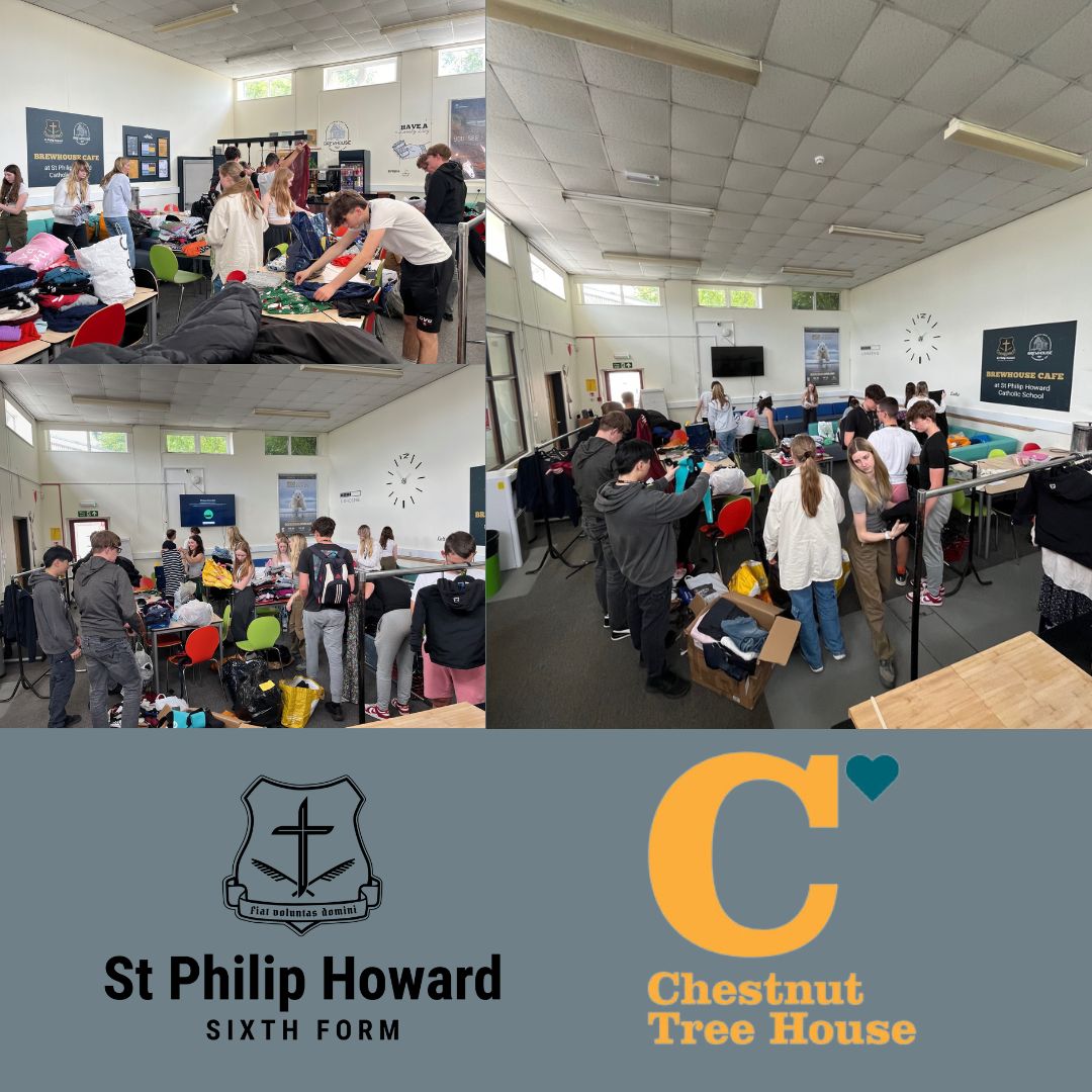 Our Sixth Form Charity Clothes sale! Thank you to all who donated and gave up their time to help.