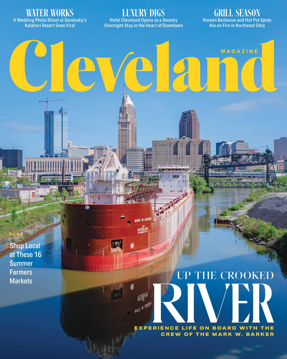 What's it like to get a 639-foot-long ship around the tight bends of the Cuyahoga River?
“It’s challenging,” says captain Alex Weber. “Very crooked. Very windy.”
🚢 Go on board the Mark W. Barker, a new Great Lakes freighter ship, in our July cover story:
clevelandmagazine.com/we-travel-the-…