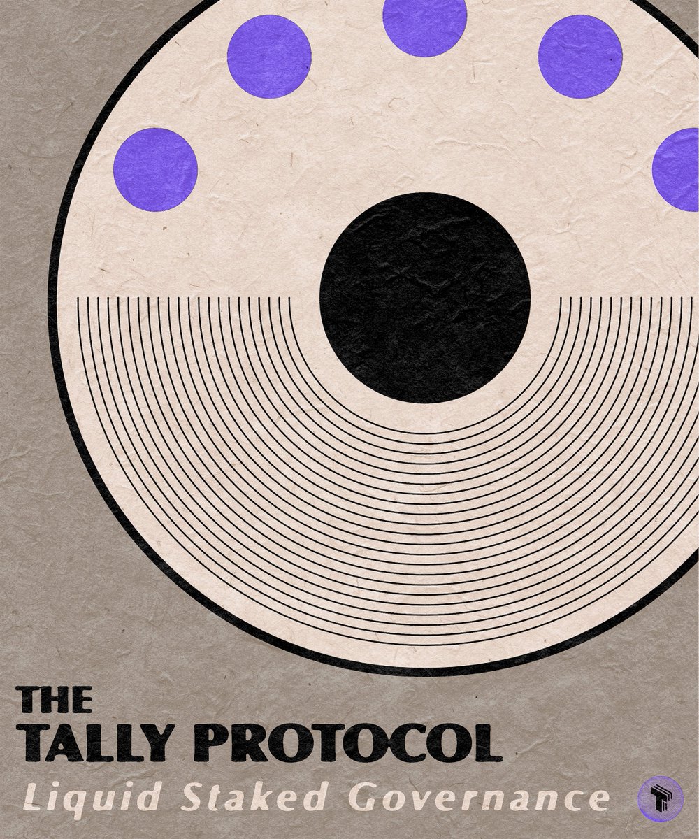 DennisonBertram's tweet image. Today, we're announcing the next step forward in onchain governance: The Tally Protocol.
The Tally Protocol fully actualizes the value of the systems that token holders own and participate in.
The Tally Protocol unlocks the economic potential of governance tokens by providing a…