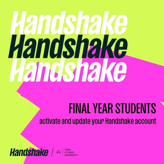 York St John University (@yorkstjohn) on Twitter photo ๐ขCalling all final year YSJ students.๐
Are you signed up for Handshake? Make sure you have a registered account and that your details are up to date to keep up with all the opportunities available to you through our incredible <a href="/ysjstu_success/">YSJ Student Success and Employability</a> ๐คฉ๐
app.joinhandshake.co.uk/login ๐ขCalling all final year YSJ students.๐
Are you signed up for Handshake? Make sure you have a registered account and that your details are up to date to keep up with all the opportunities available to you through our incredible <a href="/ysjstu_success/">YSJ Student Success and Employability</a> ๐คฉ๐
app.joinhandshake.co.uk/login