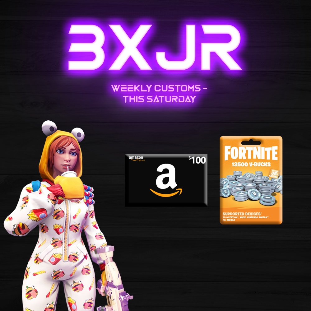 $100 Fortnite customs this Saturday, part of a series I'm gonna do WEEKLY, yes WEEKLY! Like &amp; RT in order to be able to play in them. The prizes are gonna be in either amazon gift cards, vbucks or twitch bits since I simply can't get cashapp to work in Europe :/ 

LIKE &amp; RT :)