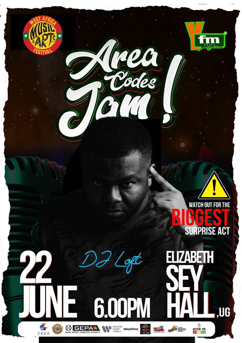 _delphina_'s tweet image. #AreaCodesJam is coming to @elizabethseyjcr this Saturday!!!! With your favorites from @Y1079FM 

@KojoManuel  @deejayLoft @djmillzygh will be there!! Why won’t you? 
Pull up let’s have fun!!!