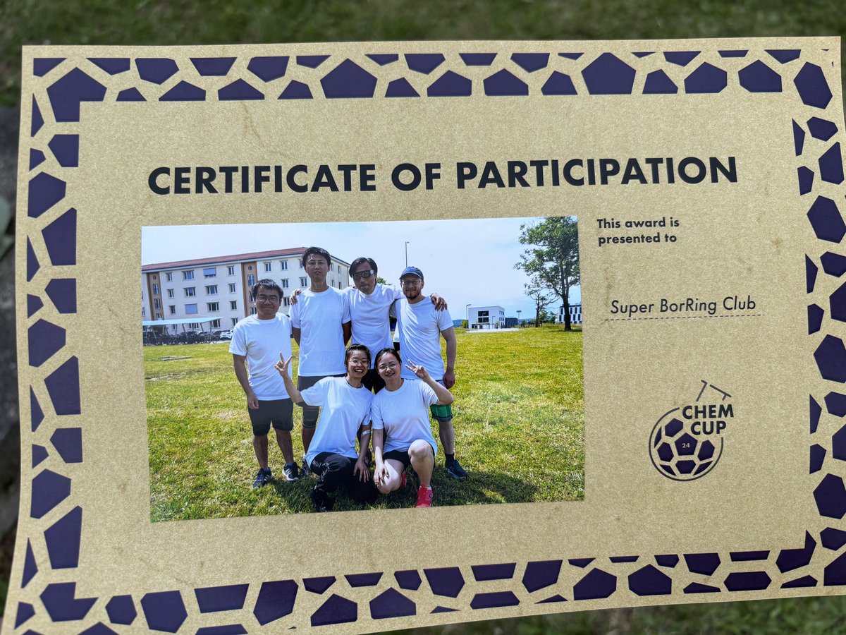 We just participated in our first ChemCup! So, besides fusing molecules, 🧪🧪we have also fused our passion for Sport ⚽️⚽️! Many thanks to the organizer.