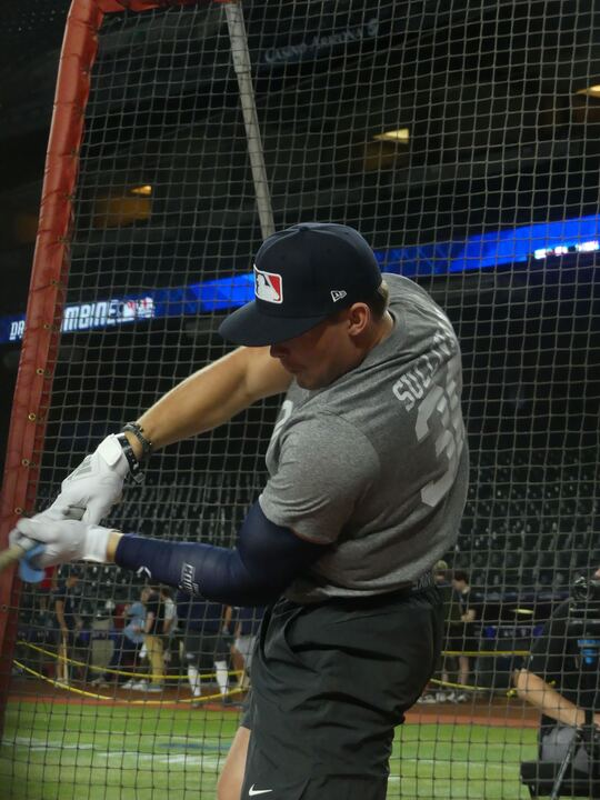 Joseph Sullivan showed out on Day 2 of the <a href="/MLBDraft/">MLB Draft</a> Combine:

3⃣ Top 10 exit velos (Max: 112.2 mph)
2⃣ Top 10 BIP distance (Max: 427.1 ft.)

More on the <a href="/crosscutters/">Williamsport Crosscutters</a> '23 alum: mlb.com/news/2024-mlb-…