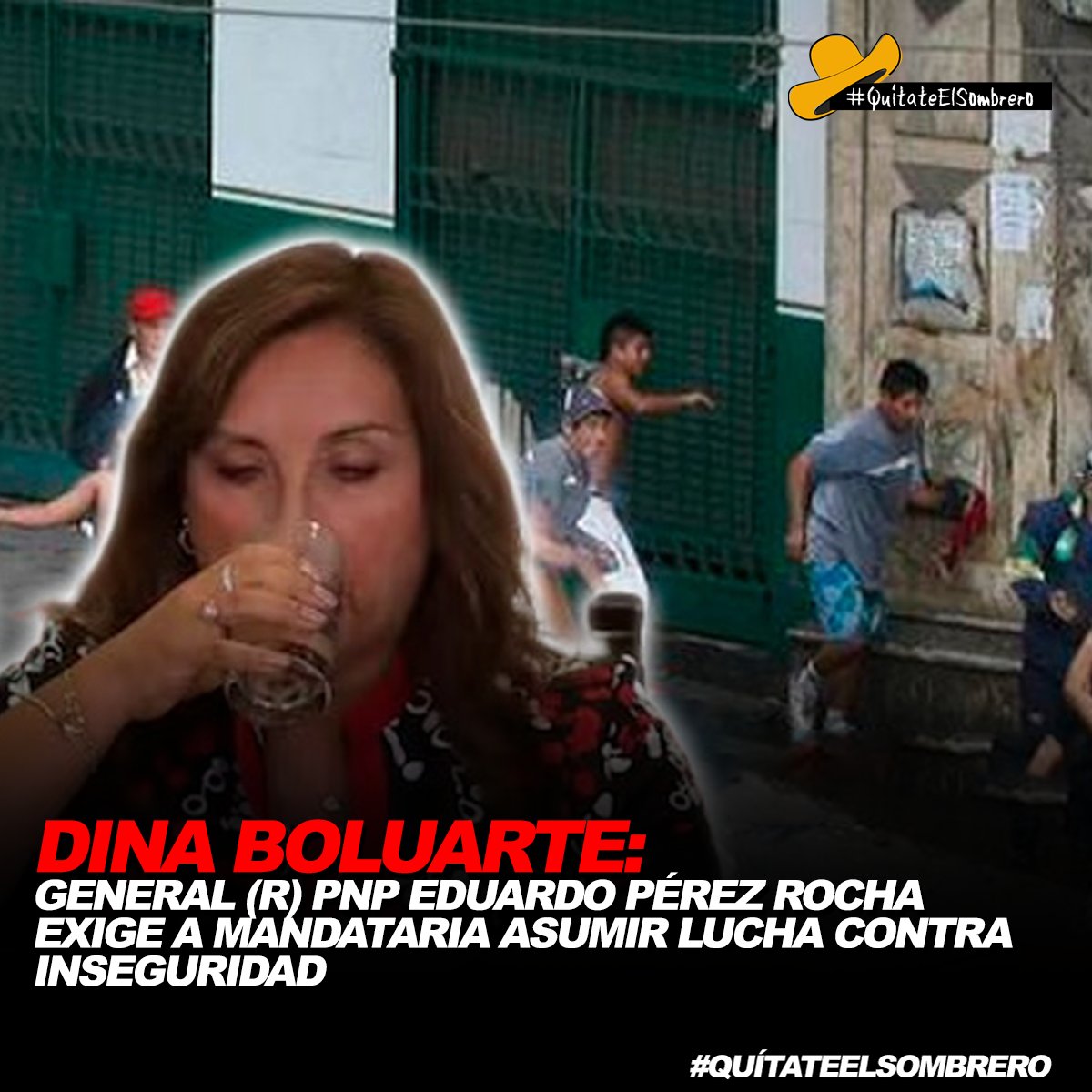 El exdirector de la Policía Nacional del  Perú (PNP), general en retiro Eduardo Pérez Rocha, formuló un llamado a la jefa de Estado, Dina Boluarte, a liderar de manera eficiente y decidida la lucha contra la ola delincuencial que azota el país.