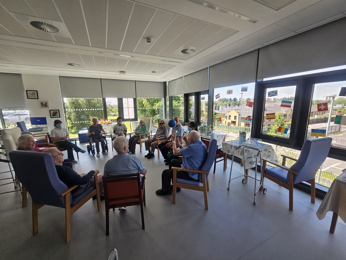 Making rehab fun! Some great work in today's therapy led exercise group.