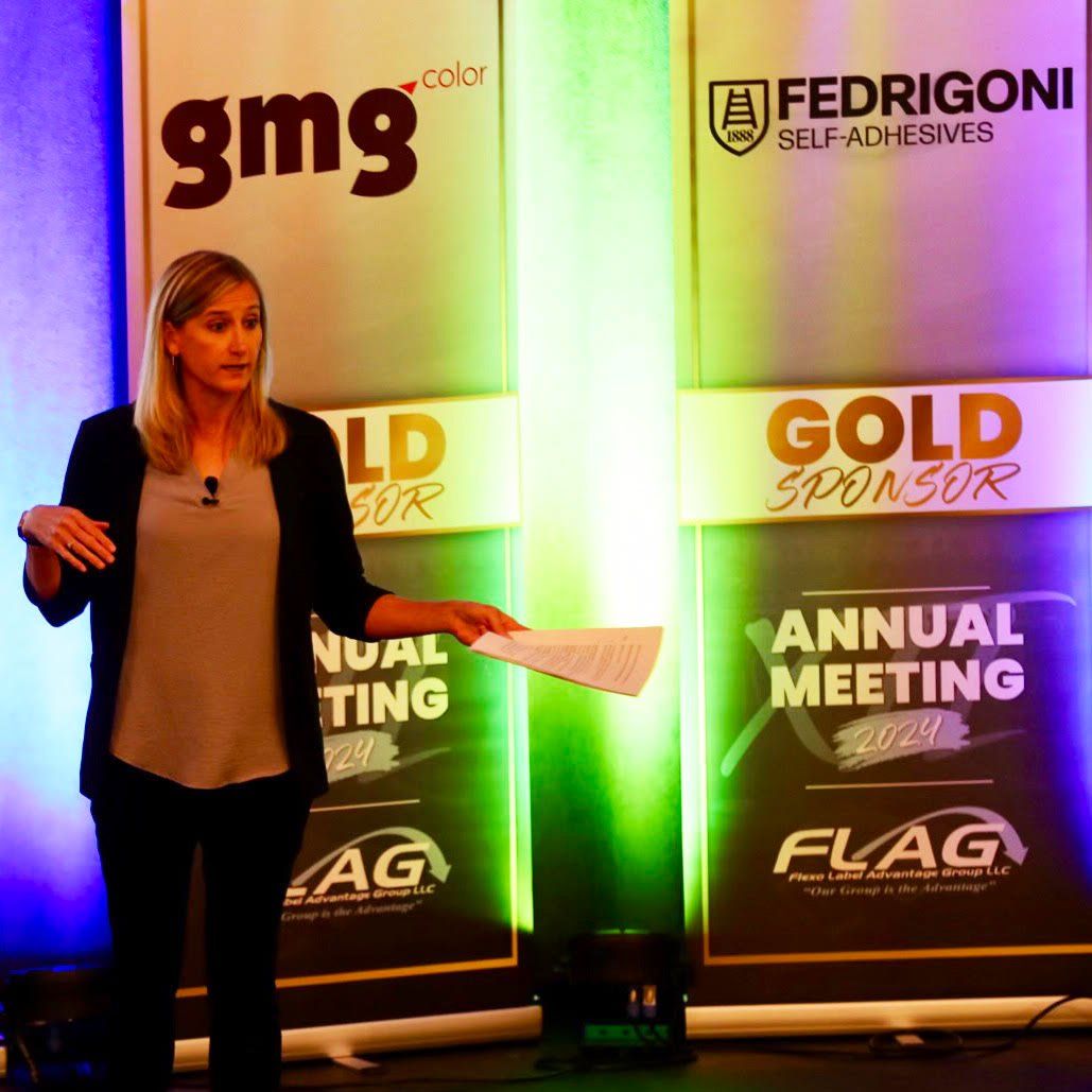 LPC Senior Principal Jackie Kuehlmann was just at the FLAG event in Buffalo and led a digital marketing workshop with FLAG President JC McKay for the many converters who attended. She was also surprised (and grateful!) to receive the Brad Brown Strategic Partner Award for 2023.