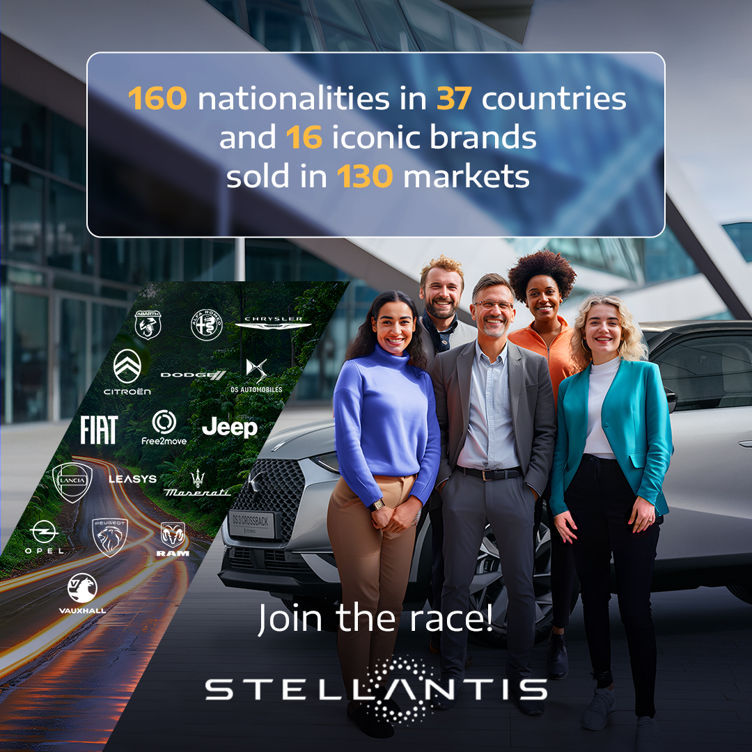 Stellantis's tweet image. Our commitment to Diversity and Inclusion is in our DNA, where the #Stellantis community represents 160 nationalities across six regions of the world, contributing their unique perspectives and experiences. Discover more: stellantis.com/en/responsibil… #StellantisDareForward #CSR