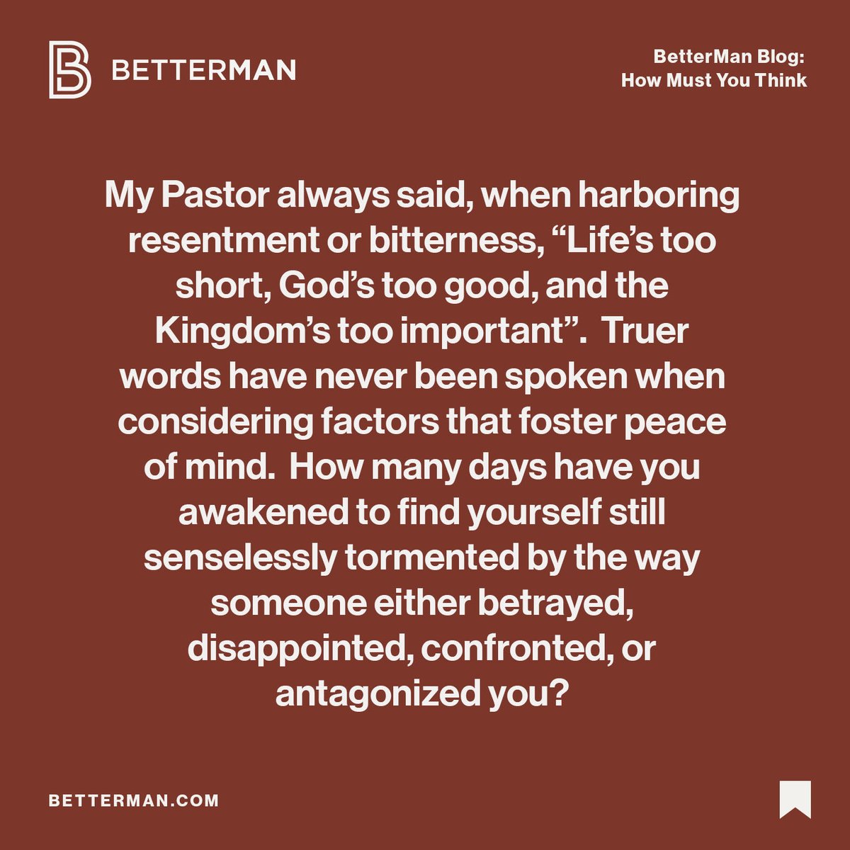 bettermanlife's tweet image. Don't let your thinking hold you back.  Check out this week's blog at betterman.com/articles/how-m…

#betterman #clearyourhead #thinkright #attitude #outlook