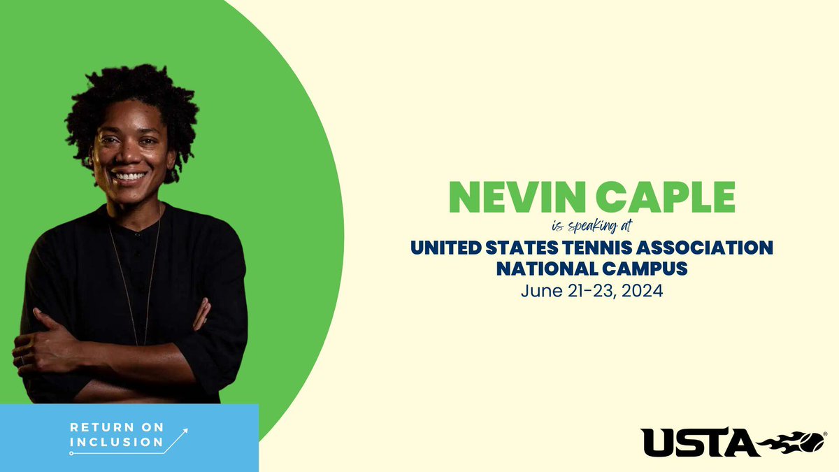 ROI founder @nevincaple is speaking at the United States Tennis Association National Campus on Friday, Saturday, and Sunday!