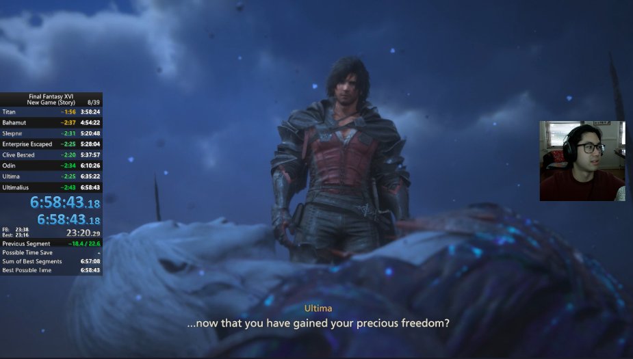 New FFXVI Story Focused WR and first ever sub 7!!!!!. Not only that but skipped 6:59💪Probably my up there with my top speedrunning achievement along with my first sub 4 FF15 run.