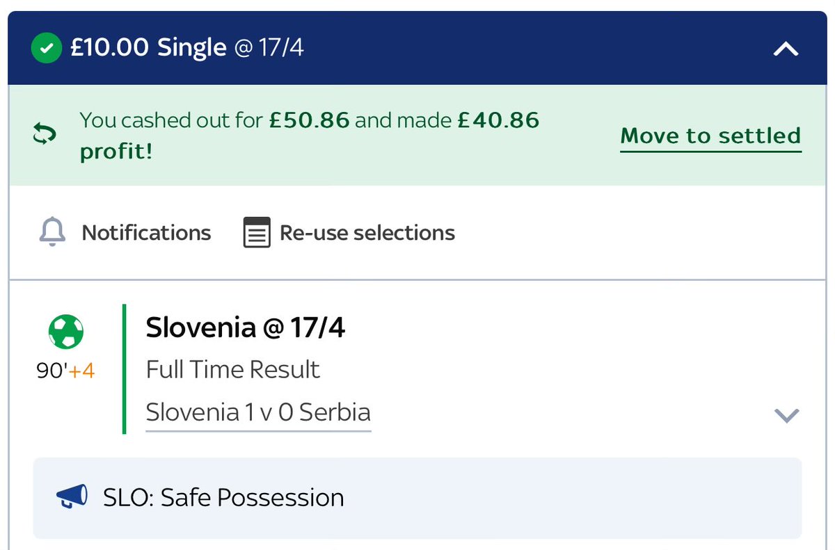 Decided to cash out in the 94th minute….. wow #EURo2024 #bettingexperts #bet