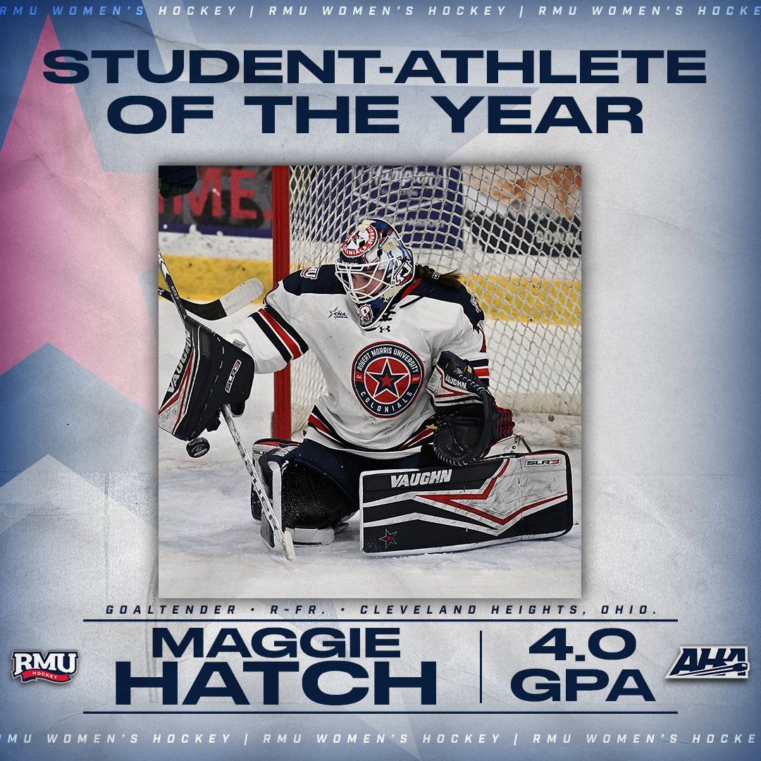 RMUWHockey's tweet photo. Congrats to Maggie, Jersey, Ally and Kaitlyn on being named @Atlantic_Hockey Student-Athletes of the year 👏 https://t.co/zVE0gRGlr5