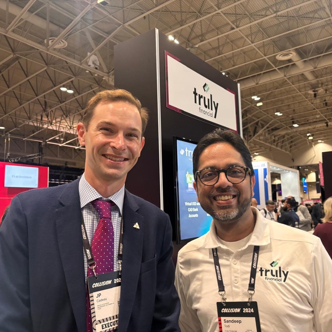 We enjoyed a valuable meeting with Minister JP Cadeau at the Collision Conference. We look forward to collaborating on advancing the FinTech industry and its positive impact. 

#CollisionConf #FinTech #TrulyFinancial #TrulyGlobal #BankingWithoutBorders #TrulyGlobalBanking