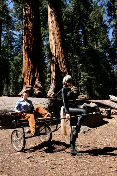 Pony Play in Sequoia National Park  with Rebecca Wilcox and Beauty (aka: subMissAnn when not a Pony)