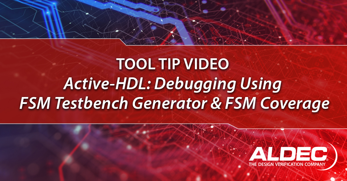 AldecInc's tweet image. Learn how to use the FSM Testbench Generator and FSM Coverage together for a great debugging experience. Access our video here
aldec.com/en/support/res…

#FPGA #FPGAdesign #StateDiagram #Debugging
#DigitalElectronics