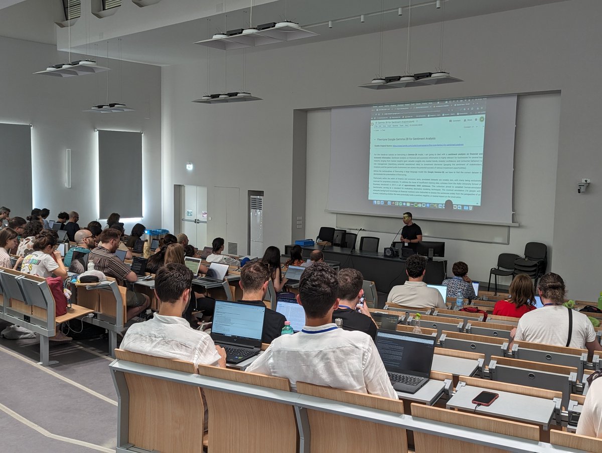 AILC_NLP (@ailc_nlp) on Twitter photo Second part of the Large Language Models hands-on session by <a href="/m_polignano/">Marco Polignano</a> #LecturesAILC2024 Second part of the Large Language Models hands-on session by <a href="/m_polignano/">Marco Polignano</a> #LecturesAILC2024